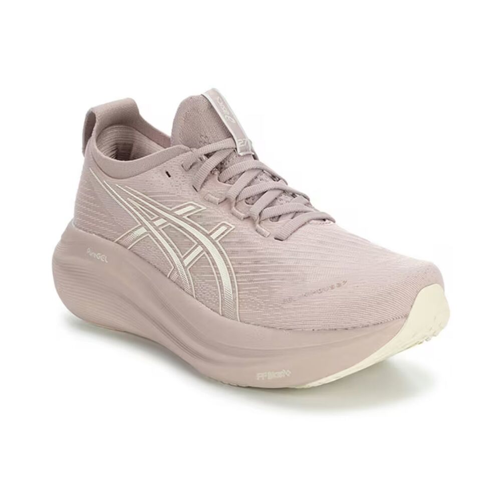 ASICS GEL-NIMBUS 27 Sneakers Women's 8.5 fawn/birch Lace Up Running Cushion.